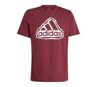 adidas Homme Folded Badge Graphic Tee, Shadow Red, XL
