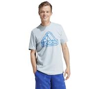 adidas Homme Folded Badge Graphic Tee, Wonder Blue, L Tall