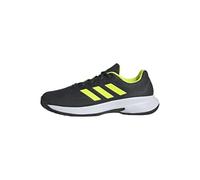Adidas Homme Gamecourt 2.0 Tennis Shoes, Carbon/Lucid Lemon/FTWR White, 38 2/3 EU