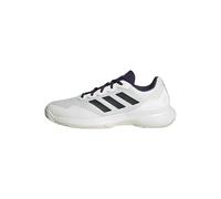 adidas Homme Gamecourt 2.0 Tennis Shoes, Core White/Core Black/Aurora Plum, 45 1/3 EU