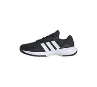 adidas Homme GAMECOURT 2 Tennis Shoes, Core Black/FTWR White/Silver met., 48 2/3 EU