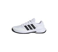 adidas Homme GAMECOURT 2 Tennis Shoes, FTWR White/Core Black/Silver met., 48 EU