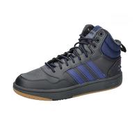 adidas Homme Hoops 3.0 Mid Lifestyle Basketball Classic Fur Lining Winterized Shoes Chaussures, Carbon/Dark Blue, 44 2/3 EU