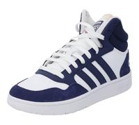 adidas Homme Hoops 3.0 Mid Lifestyle Basketball Classic Vintage Shoes Chaussures, Cloud White/Dark Blue/Dark Blue, 45 1/3 EU