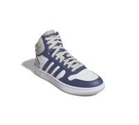adidas Homme Hoops 3.0 Mid Lifestyle Basketball Classic Vintage Shoes Chaussures, Cloud White/preloved Blue/Putty Grey, 44 2/3 EU