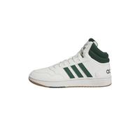 adidas Homme Hoops 3.0 Mid Lifestyle Basketball Classic Vintage Shoes Chaussures, Core White/Collegiate Green/Gum, 44 EU