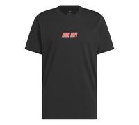 adidas Homme Hoops Graphic Tee, Black/Lucid Red, L