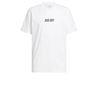 adidas Homme Hoops Graphic Tee, White/Black, S
