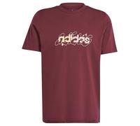 adidas Homme Illustrated Linear Graphic Tee, Shadow Red, S