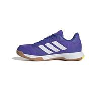 adidas Homme Ligra 8 Mens Indoor Shoes, Solar Purple/FTWR White/Solar Lemon, 43 1/3 EU