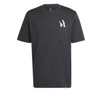 adidas Homme Lounge Slides Graphic Pocket T-Shirt, Black, XS