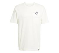 adidas Homme Lounge Slides Graphic Pocket T-Shirt, Off White, XL