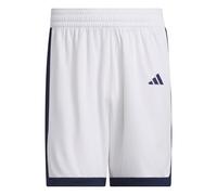 adidas Homme Mens Pulse Speed Bball Short Shorts, White/Team Navy Blue, S