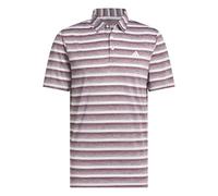 Adidas Homme Mens Two Color Stripe Polo Shirt, Aurora Ruby/White, XS