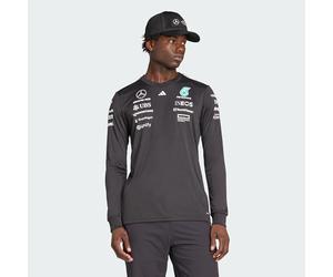 Adidas Homme Mercedes - AMG Petronas Formula One Team Driver Jersey Long Sleeve Black Men, Black/White, XL