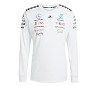 Adidas Homme Mercedes - AMG Petronas Formula One Team Driver Jersey Long Sleeve White Men, White/Black, 3XL