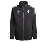 adidas Homme MERCEDES - AMG PETRONAS FORMULA ONE TEAM MECHANICS RAIN JACKET MEN, Black/Reflective Silver, XXL