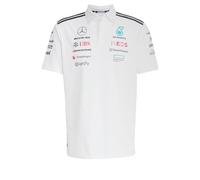 Adidas Homme Mercedes - AMG Petronas Formula One Team Team Polo White Men, White Melange/Black, XL