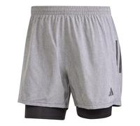 Adidas Homme Own The Run Climacool 2in1 Short, Grey Six Mel, L
