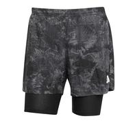 Adidas Homme Own The Run Spray Dye 2in1 Short, Grey Four/Black, XXL