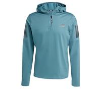 adidas Homme Own The Run Winterized Hooded Half-Zip, Preloved Teal, S