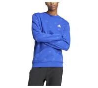 adidas Homme Seasonal Essentials Monogram Graphic Crew Sweatshirt, Semi Lucid Blue, M