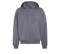 adidas Homme Soft Lux Full-Zip Hoodie Sweatshirt, Grey Five, S