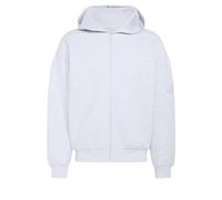 adidas Homme Soft Lux Full-Zip Hoodie Sweatshirt, Light Grey Heather, S
