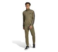 adidas Homme SPORTSWEAR BASIC 3 STRIPES TRICOT TRACKSUIT, Olive Strata, S