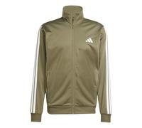 adidas Homme SPORTSWEAR BASIC 3 STRIPES TRICOT TRACKSUIT, olive strata/white, XL