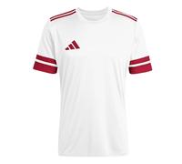adidas Homme Squadra25 Jersey Short Sleeve Shirt, White/Team Power Red 2, M