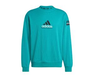 Adidas, Homme, Sweatshirts et sweats à capuche, Vert, Taille: M Sweat à col rond réfléchissant vert