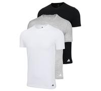 Adidas Homme T-Shirt, 3er Paquet - Ras Du Cou Col Chemise, Active Core Coton,