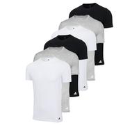 Adidas Homme T-Shirt, 6er Paquet - Ras Du Cou Col Chemise, Active Core Coton,