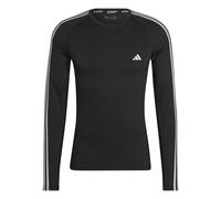 adidas Homme Techfit 3-Stripes Training Long Sleeve Tee, Black, S