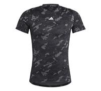 adidas Homme Techfit Allover Print Training Tee, Black/Black, XL