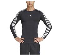 T-shirt adidas TECHFIT Compression 3 bandes manche longue noir pur - M