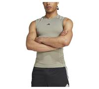 adidas Homme Techfit Compression Training Sleeveless T-Shirt, Silver Pebble, 3XL