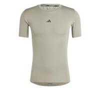Adidas Homme Techfit Compression Training T-Shirt, Silver Pebble, S