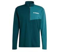 adidas Homme Terrex Multi Climacool Half Zip Long Sleeve, Aurora Ivy/Mystery Green, XXL