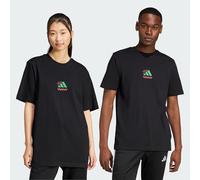 Adidas T-shirt Three Slice Life Pizza Back – Graphique, manches courtes – Noir, M