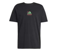 adidas Homme Three Slice Life, Pizza Back Graphic Tee, Short Sleeve, Black, S