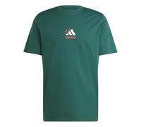 adidas Homme Three Slice Life, Pizza Back Graphic Tee, Short Sleeve, Collegiate Green, XL