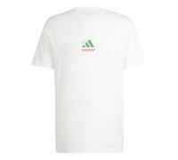 adidas Homme Three Slice Life, Pizza Back Graphic Tee, Short Sleeve, Off White, L