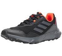 adidas Homme Tracefinder Trail Running Shoes, Carbon Black/Grey Six/Solar Red, 41 1/3 EU