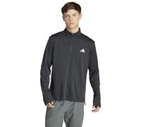 adidas Homme Train Essentials Training 1/4-Zip Long Sleeve Tee, Black, L