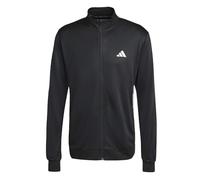 adidas Homme Workout Essentials All-Set 3-Stripes Knit Track Top Sweatshirt, Black/White, S