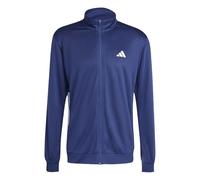 adidas Homme Workout Essentials All-Set 3-Stripes Knit Track Top Sweatshirt, Dark Blue/White, L