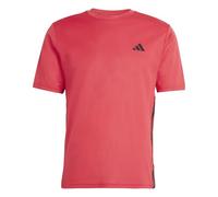 adidas Homme Workout Essentials Base 3-Stripes Shirt, Pure Ruby/Black, S