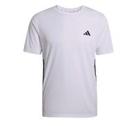 Adidas T-shirt Workout Essentials Base 3 bandes Homme Blanc/Noir XL